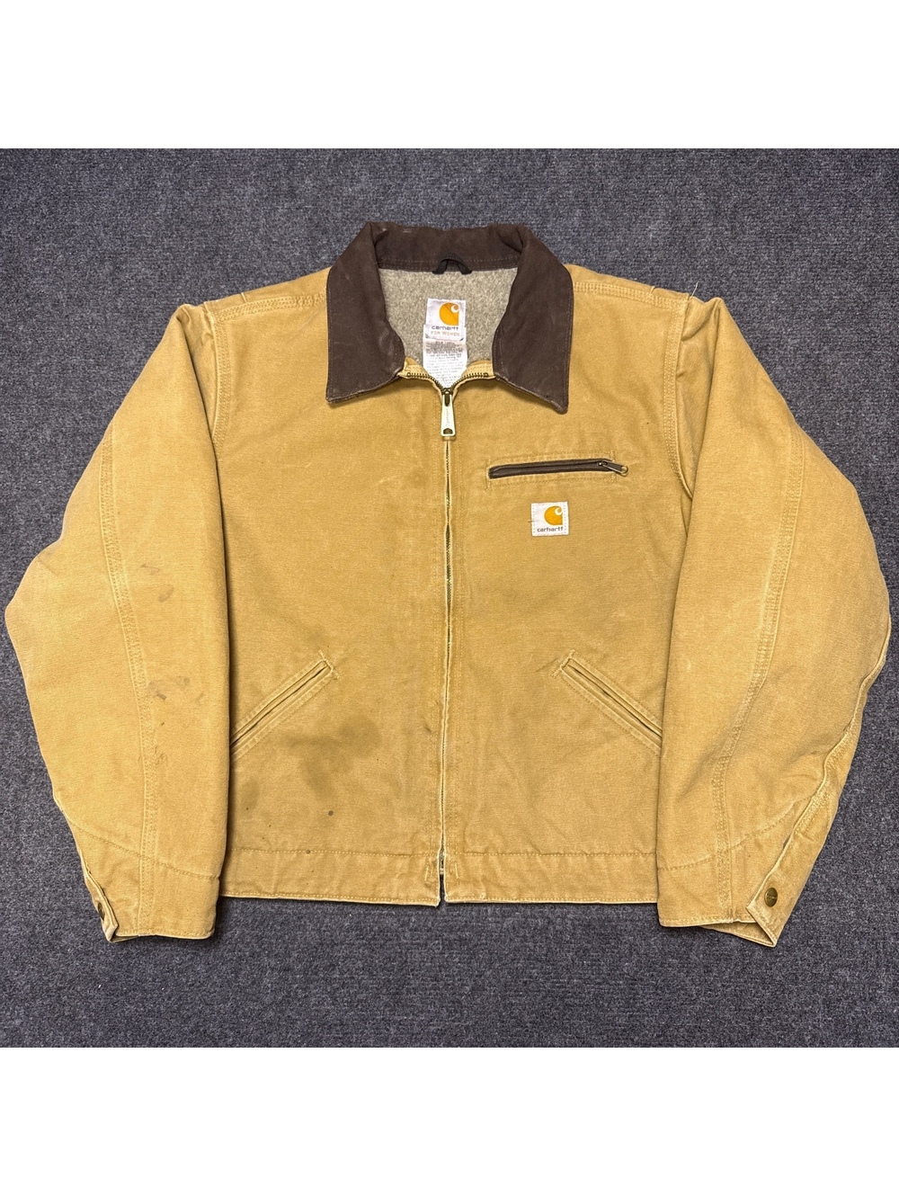Carhartt WJ097 CML Brown Blanket Lined Detroit Jacket Women's Medium